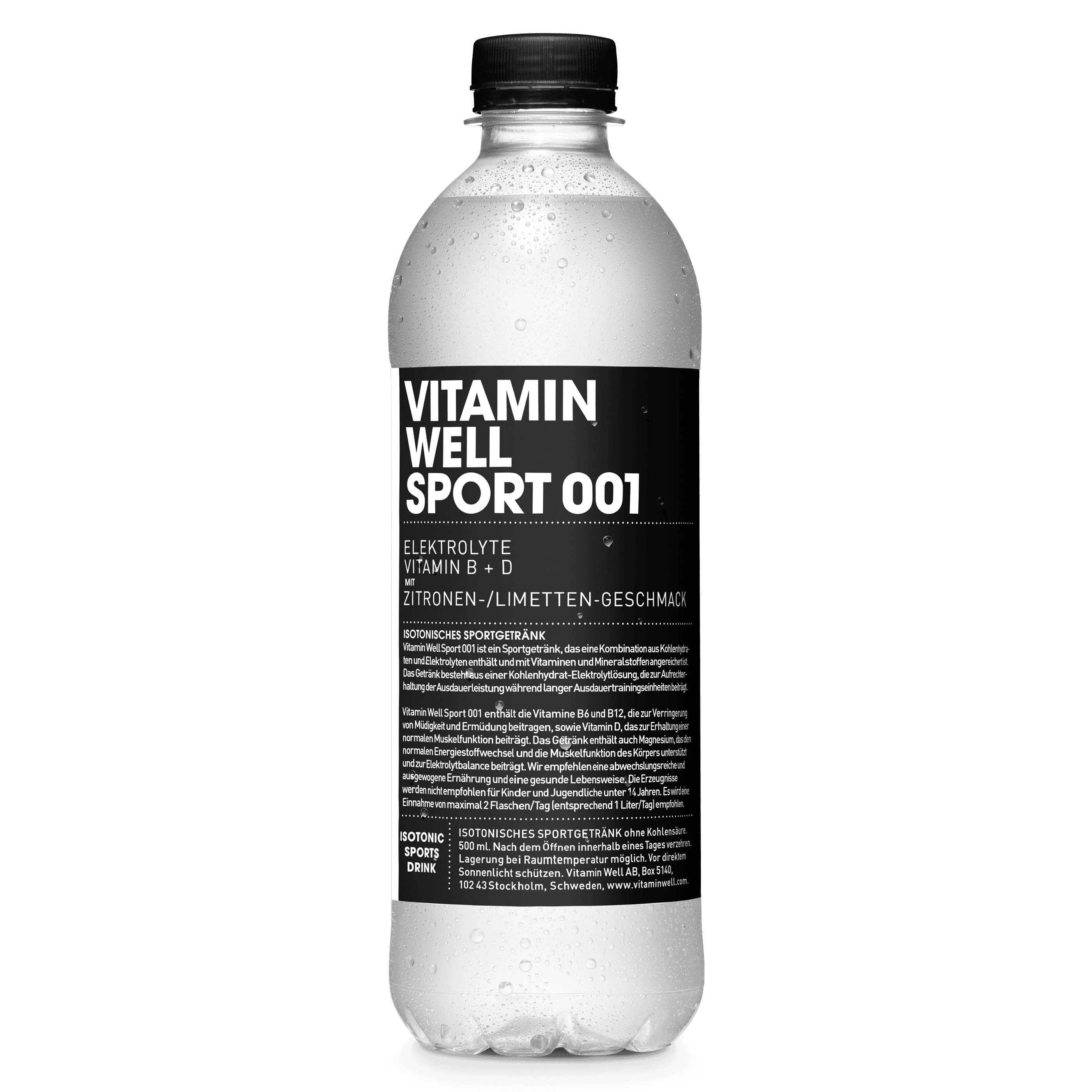 Vitamin Well sport 001 packshot single bottle